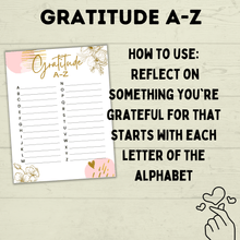 Load image into Gallery viewer, Gratitude A-Z | Gratitude Alphabet Game | Gratitude Game | Thankful Game | Grateful Game | Kids Game | Family Game | Thanksgiving Game
