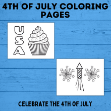 Load image into Gallery viewer, 4th of July Coloring Pages for Kids
