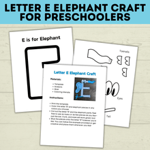 Load image into Gallery viewer, Elephant E Craft for Kids | E Crafts for Kids | Letter Crafts | Alphabet Crafts
