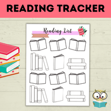 Load image into Gallery viewer, Reading Log | Reading Tracker | Book Tracker | Reading list | Book List | Kids Book List | Kids Books | Reading for kids | Books to Read
