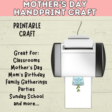 Load image into Gallery viewer, Mom Handprint Craft | Mother&#39;s Day Handprint Art | Handprint Art Craft | Handprint Flower | Flower Craft | Handprint Keepsake
