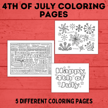 Load image into Gallery viewer, 4th of July Coloring Pages for Kids
