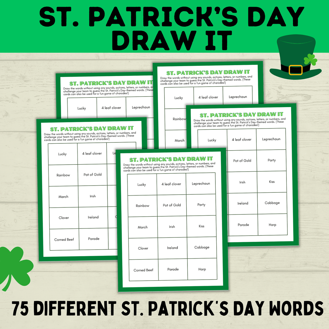 St. Patrick's Day Pictionary for Kids | Kids Games | Classroom Games