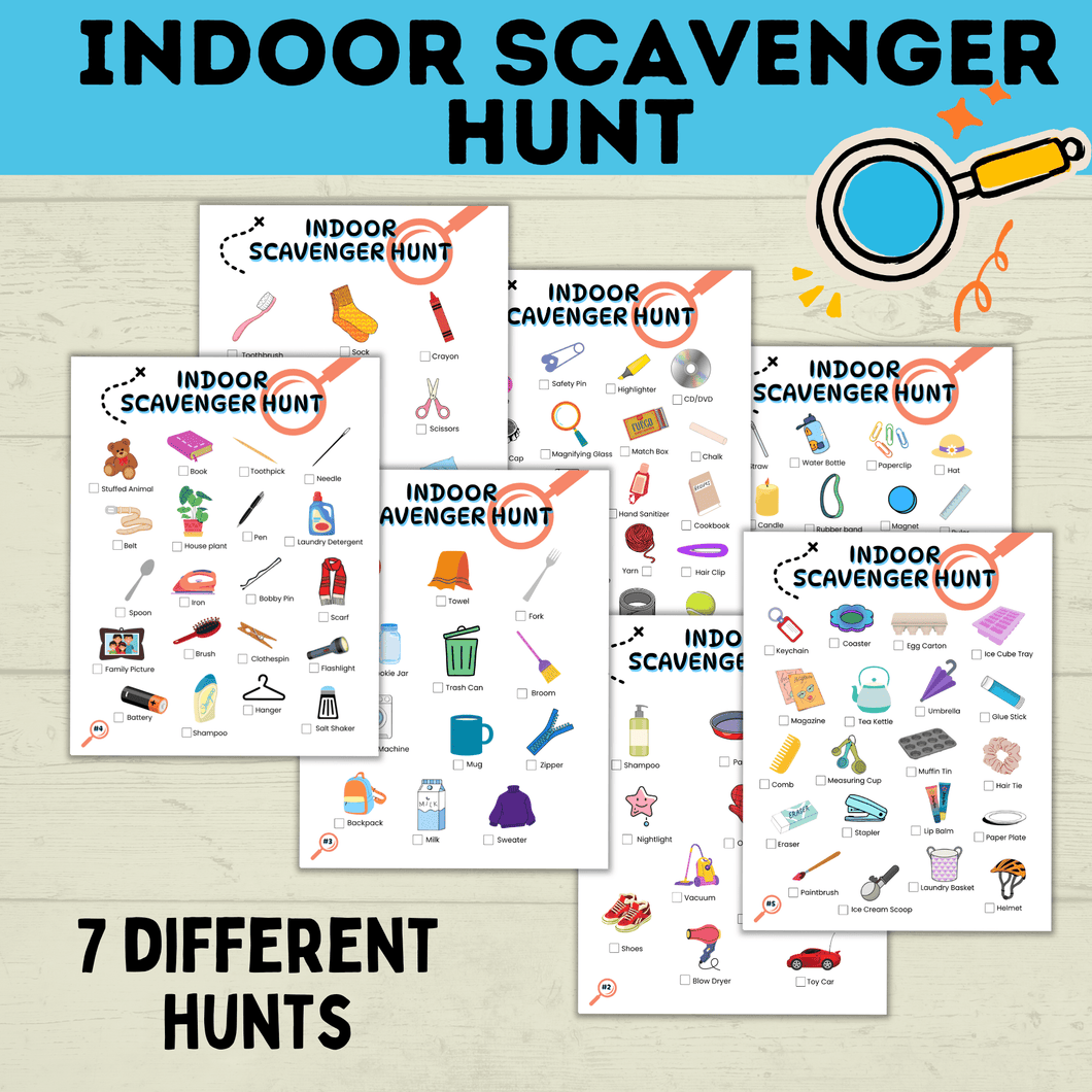 Indoor Scavenger Hunt | Winter Activities | Indoor Kids Activities | House Scavenger Hunt | Toddler Scavenger Hunt | Toddler Activities