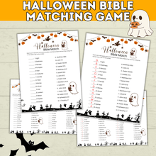 Load image into Gallery viewer, Halloween Bible Matching Game for Kids and Teens | PDF digital download printable | Halloween Games for Kids | Halloween Printables
