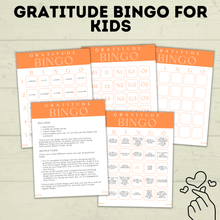 Load image into Gallery viewer, Gratitude Bingo for Kids | Bingo for Kids | Gratitude Game | Thanksgiving Game | Grateful Game | Thankful Game| PDF digital download
