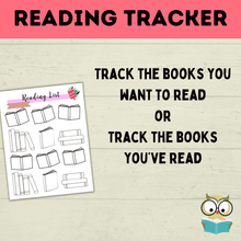 Load image into Gallery viewer, Reading Log | Reading Tracker | Book Tracker | Reading list | Book List | Kids Book List | Kids Books | Reading for kids | Books to Read
