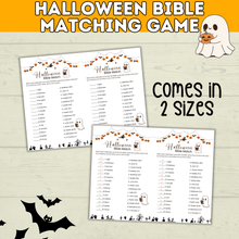 Load image into Gallery viewer, Halloween Bible Matching Game for Kids and Teens | PDF digital download printable | Halloween Games for Kids | Halloween Printables
