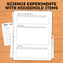 Load image into Gallery viewer, Kids Science Experiments | Kids STEM | Science Experiment Printables | Science Project for Kids | Science Experiment Sheet | Kids Science
