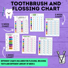 Load image into Gallery viewer, Toothbrush Chart | Teeth Brushing Chart | Reward Chart for Kids
