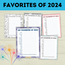 Load image into Gallery viewer, My Favorites 2024 for Kids | Kids NYE Games | New Year&#39;s Eve Activity
