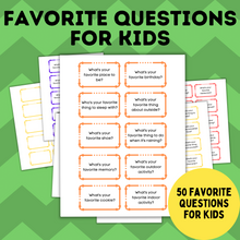 Load image into Gallery viewer, What&#39;s Your Favorite Questions for Kids Cards | Question Cards for Kids | Kid&#39;s Favorites
