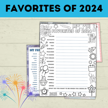 Load image into Gallery viewer, My Favorites 2024 for Kids | Kids NYE Games | New Year&#39;s Eve Activity
