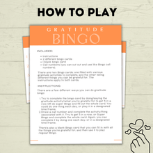 Load image into Gallery viewer, Gratitude Bingo for Kids | Bingo for Kids | Gratitude Game | Thanksgiving Game | Grateful Game | Thankful Game| PDF digital download
