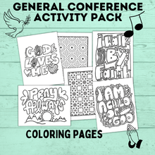 Load image into Gallery viewer, General Conference Activity Pack for Kids | Activity Pages for Kids | Kids Printables | Conference Printables | PDF download | Church
