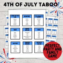 Load image into Gallery viewer, 4th of July Taboo Game for Kids and Adults | Games for Kids
