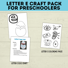 Load image into Gallery viewer, Letter E Crafts for Kids | Preschool Crafts | Alphabet Crafts | Toddler Crafts | Letter Crafts | Kids Crafts | Letter E Printables
