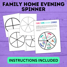 Load image into Gallery viewer, Family Home Evening Schedule Spinner | FHE Scheduler | FHE Chart
