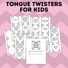 Load image into Gallery viewer, Kid&#39;s Tongue Twisters | Easy Kid&#39;s Activities | Kid&#39;s Card Games
