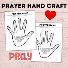 Load image into Gallery viewer, Prayer Hand Craft | Kids Craft | Prayer Craft | Prayer Activities | Crafts for Kids | Toddler Craft | Kids Printables | Sunday School

