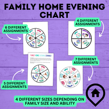 Load image into Gallery viewer, Family Home Evening Schedule Spinner | FHE Scheduler | FHE Chart
