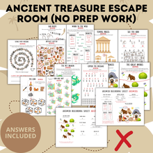 Load image into Gallery viewer, Ancient Treasure Escape Room for Kids Ages 9-13 No Prep Work | Kids Games | Kids Escape Rooms | Physical Escape Room | No Prep Escape Room
