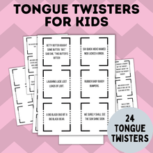 Load image into Gallery viewer, Kid&#39;s Tongue Twisters | Easy Kid&#39;s Activities | Kid&#39;s Card Games
