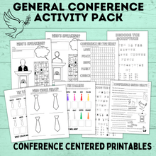 Load image into Gallery viewer, General Conference Activity Pack for Kids | Activity Pages for Kids | Kids Printables | Conference Printables | PDF download | Church
