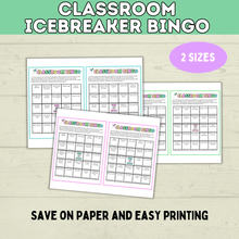 Load image into Gallery viewer, Classroom Bingo | Back to School Bingo | Getting to Know You Bingo | Human Bingo | Ice Breaker Games for Kids | Back to School Games
