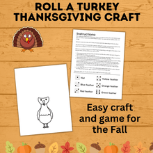 Load image into Gallery viewer, Roll a Turkey | Turkey Thanksgiving Game | Turkey Game | Game Printable | Fall Printable | Kids Game | Turkey Printable | Holiday Game
