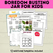 Load image into Gallery viewer, Kids Boredom-Busting Jar | Kids Activities | Kids Printable | Summer Activities | Simple Kids Activities | Toddler Activities | PDF download
