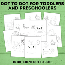 Load image into Gallery viewer, Dot to Dot for Toddlers and Preschoolers | Toddler worksheets | Toddler Printables | Preschool
