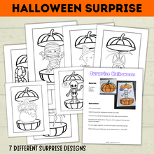 Load image into Gallery viewer, Surprise Craft | Halloween Craft | Halloween Surprise Craft | Kids Craft | Party Craft | Coloring Pages | Halloween Printables | Toddler
