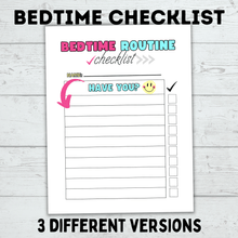 Load image into Gallery viewer, Daily Routine Checklist for Kids | Morning Routine Checklist | Bedtime Routine Checklist | Kids Checklist | Toddler Checklist | Chore Chart
