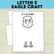 Load image into Gallery viewer, Letter E Eagle Craft for Kids | Toddler Crafts | Preschool Crafts | Letter e crafts | Letter Crafts | Alphabet Crafts | Letter Activities
