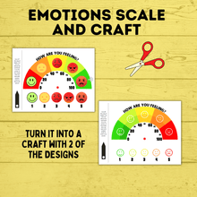 Load image into Gallery viewer, Emotions Chart | Emotions Scale | Kids Chart | Anger Chart | Feelings Chart | Toddler Chart | Feelings Scale | PDF download
