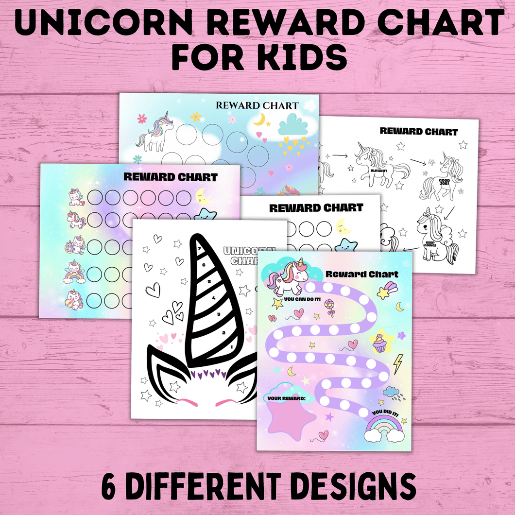 Unicorn Reward Chart for Kids | Sticker Chart for Kids | Toddler Chore Chart