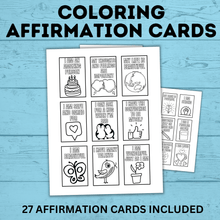 Load image into Gallery viewer, Affirmation Cards for Kids | Coloring Affirmation Cards | Kids Cards | Kids Confidence
