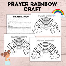 Load image into Gallery viewer, Prayer Rainbow | Prayer Craft | Prayer Activity | Prayer worksheets | Kids prayer activities | Teach Kids to Pray | Sunday School Activity
