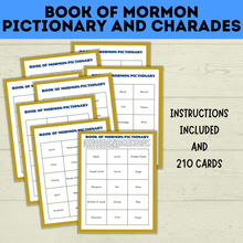 Load image into Gallery viewer, Book of Mormon Pictionary and Charades | Book of Mormon Games | Youth Games | LDS games | Seminary Games | Book of Mormon Lessons | Kids
