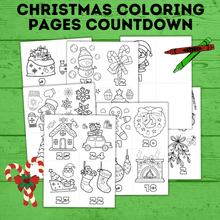 Load image into Gallery viewer, Christmas Countdown Coloring Pages for Kids | Kids Coloring Pages | Christmas Coloring Pages | Christmas Activities | Christmas Crafts
