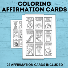 Load image into Gallery viewer, Affirmation Cards for Kids | Coloring Affirmation Cards | Kids Cards | Kids Confidence
