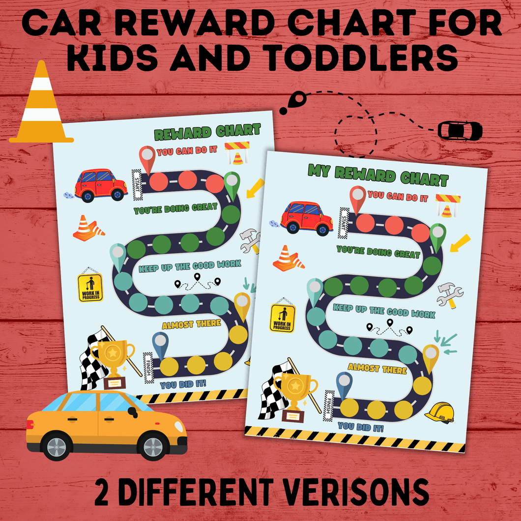 Car Reward Chart for Kids and Toddlers | Reward Chart | Chore Chart for Kids | Printable reward chart | Kids Printable | Kid's Chart
