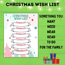 Load image into Gallery viewer, Christmas Wish List for Kids | Christmas Gift Rules | Christmas List | Christmas List Printable for Kids | Christmas Gift List | Christmas
