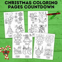 Load image into Gallery viewer, Christmas Countdown Coloring Pages for Kids | Kids Coloring Pages | Christmas Coloring Pages | Christmas Activities | Christmas Crafts
