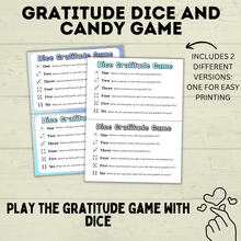 Load image into Gallery viewer, Thanksgiving Game | Thanksgiving Dice Gratitude Game
