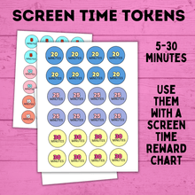 Load image into Gallery viewer, Screen Time Rewards | Screen Time Tokens | Screen Time Bucks | Screen Time Chart | Reward Tokens | Reward Coins | Screen Time Coins |
