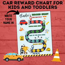 Load image into Gallery viewer, Car Reward Chart for Kids and Toddlers | Reward Chart | Chore Chart for Kids | Printable reward chart | Kids Printable | Kid&#39;s Chart
