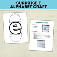 Load image into Gallery viewer, Surprise Egg Letter E Craft | Toddler Craft | Preschool Crafts | Kids Crafts | Letter Crafts | E crafts | PDF download | Alphabet Crafts
