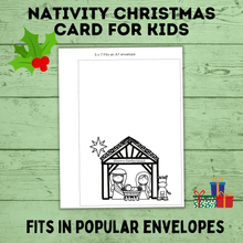 Load image into Gallery viewer, Printable Christmas Card | Digital Christmas Card | Nativity Christmas Card | Color Christmas Card | PDF Christmas Card | Instant Download
